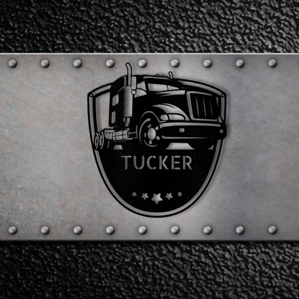 Big Trucker Monogram - Steel Sign