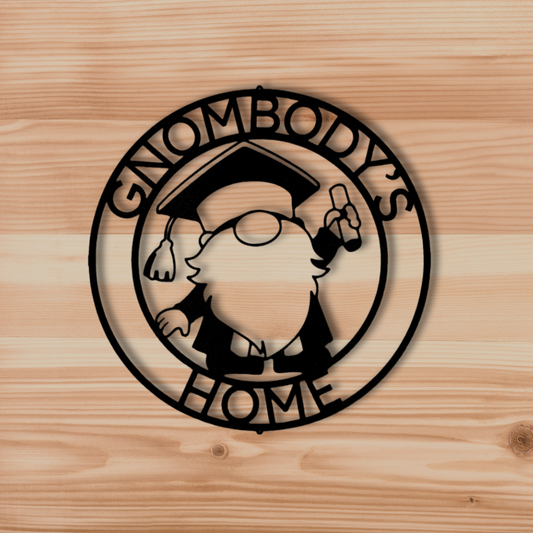 Choose Your Gnome Ring Monogram - Steel Sign