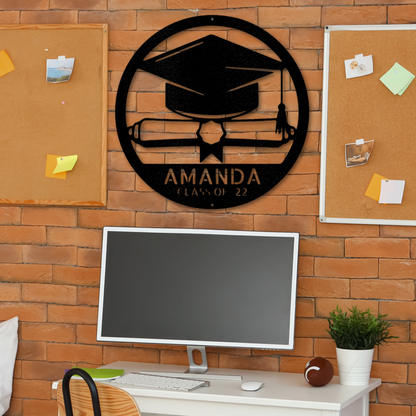 Diploma Monogram - Steel Sign