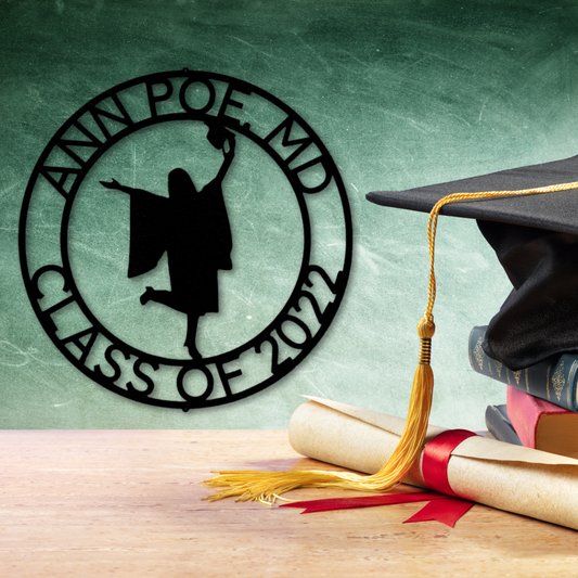 Graduation Monogram - Steel Sign