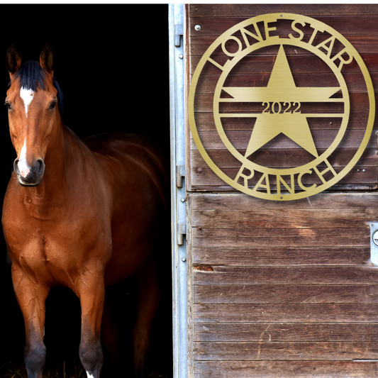 LoneStar 1 Monogram - Steel Sign